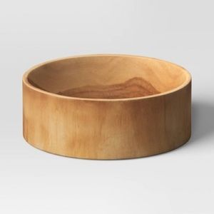 NWT‎ THRESHOLD TEAK WOOD BOWL